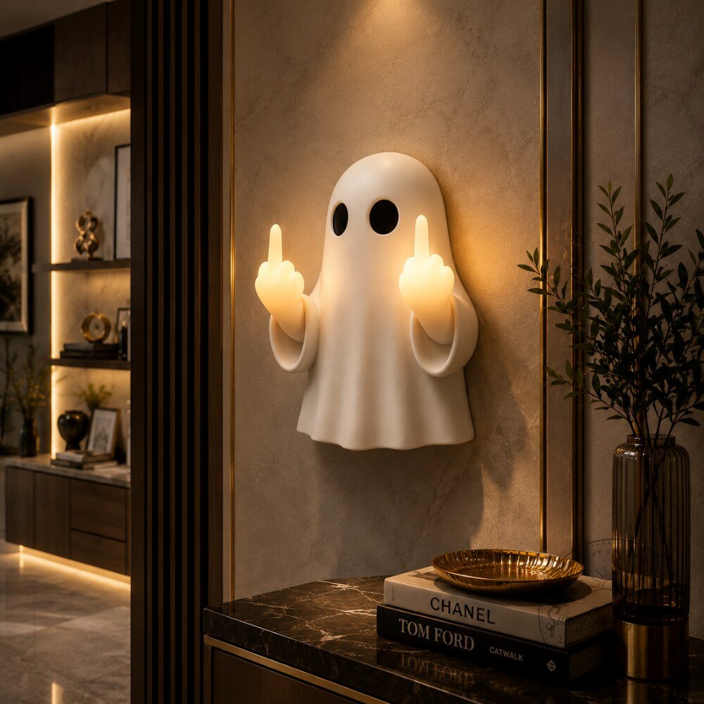 Funny Ghost Flipping Middle Finger Night Light Quirky Wall Lamp Room Decor 2026 Funny Ghost Middle Finger Night Light Quirky Wall Lamp Decor 2026 – image 2 of 2