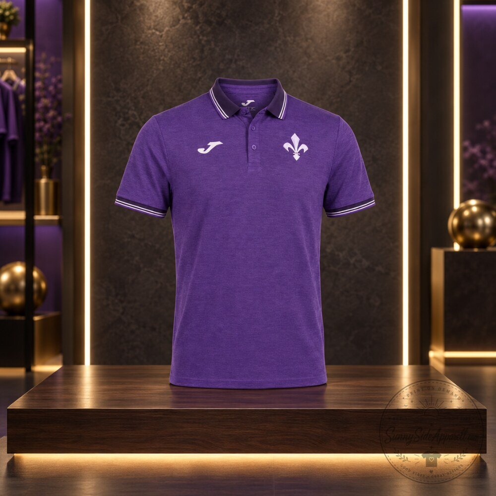 Fiorentina Joma Purple Short Sleeve Polo Shirt 2026 5 Fiorentina Joma Purple Short Sleeve Polo Shirt 2026