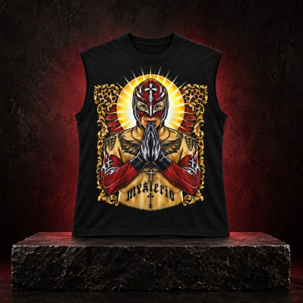 Rey Mysterio Praying Graphic Sleeveless Tank Top 2026