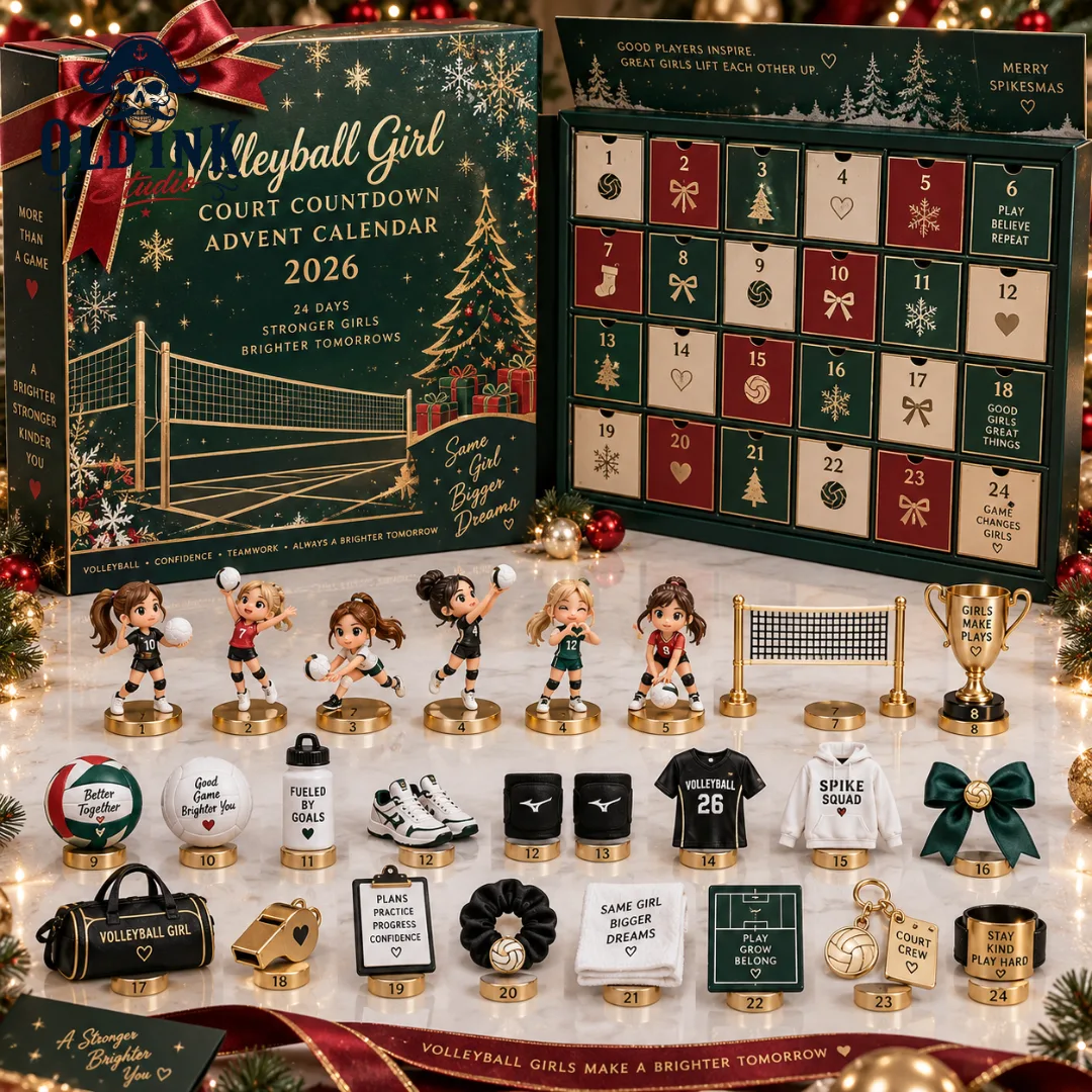 Volleyball Girl Court Countdown Advent Calendar 2026 24 Day Mini Sports Accessories Gift Set