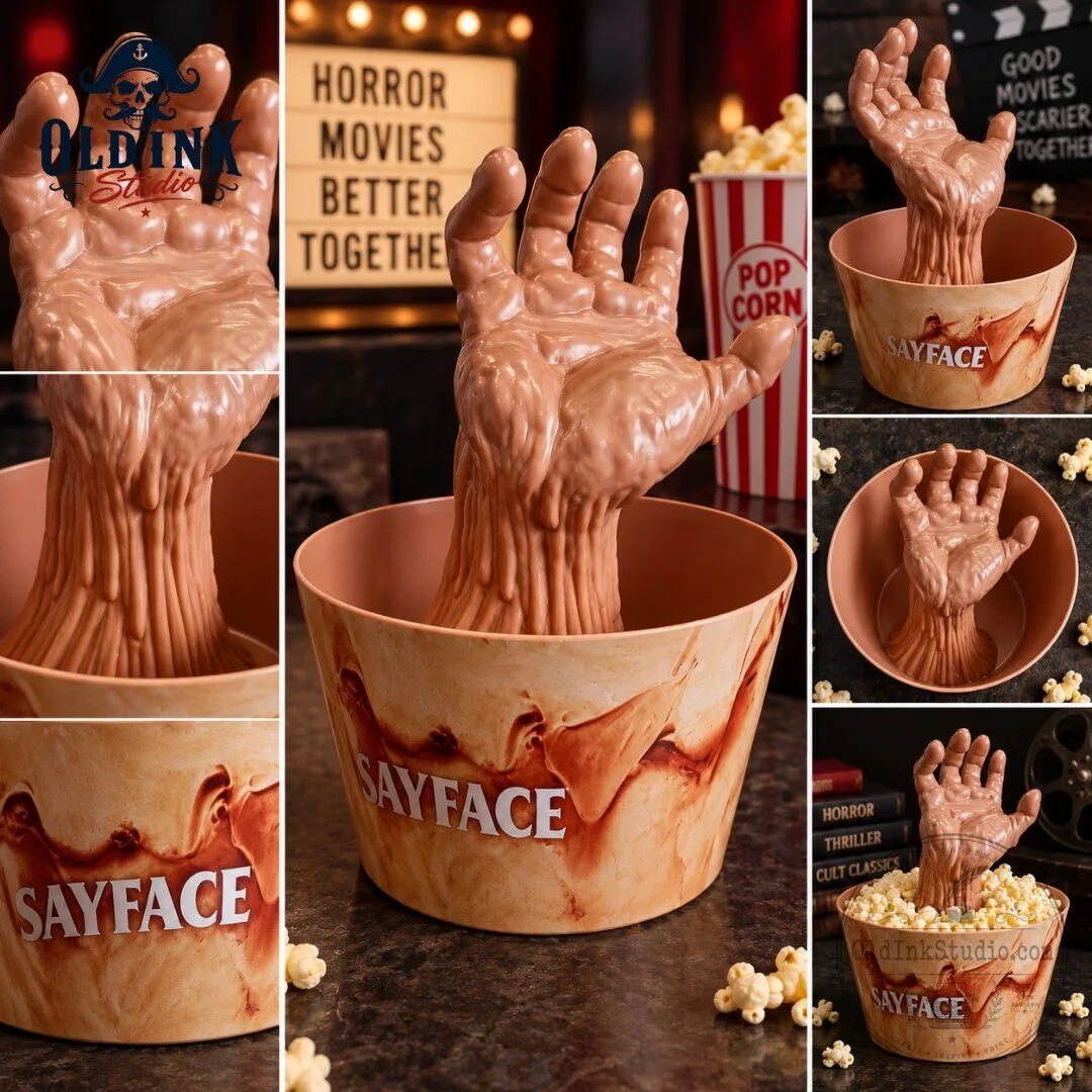 Sayface Creepy Bloody Hand Popcorn Bucket, Horror Movie Halloween Bowl 2026 4 Sayface Creepy Bloody Hand Popcorn Bucket, Horror Movie Halloween Bowl 2026