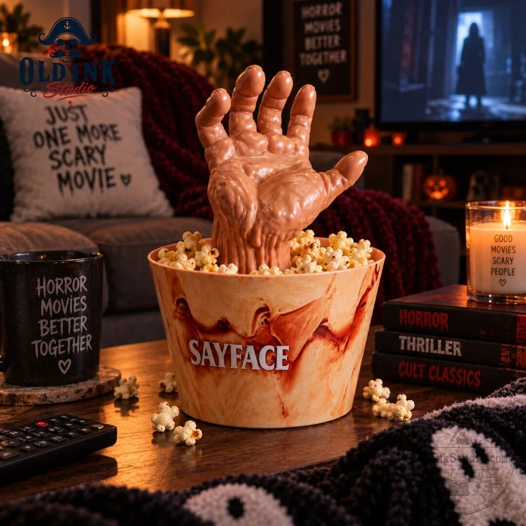 Sayface Creepy Bloody Hand Popcorn Bucket, Horror Movie Halloween Bowl 2026 5 Sayface Creepy Bloody Hand Popcorn Bucket, Horror Movie Halloween Bowl 2026