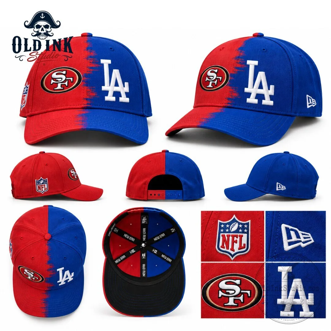 New Era San Francisco 49ers x LA Dodgers Split Half and Half Snapback Hat 2026