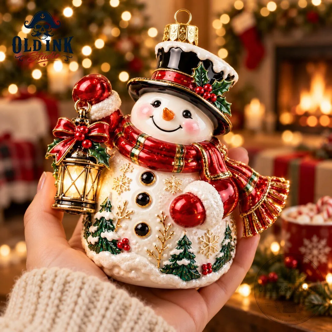 Classic Snowman with Light Up Lantern Christmas Ornament 2026 5 Classic Snowman with Light Up Lantern Christmas Ornament 2026