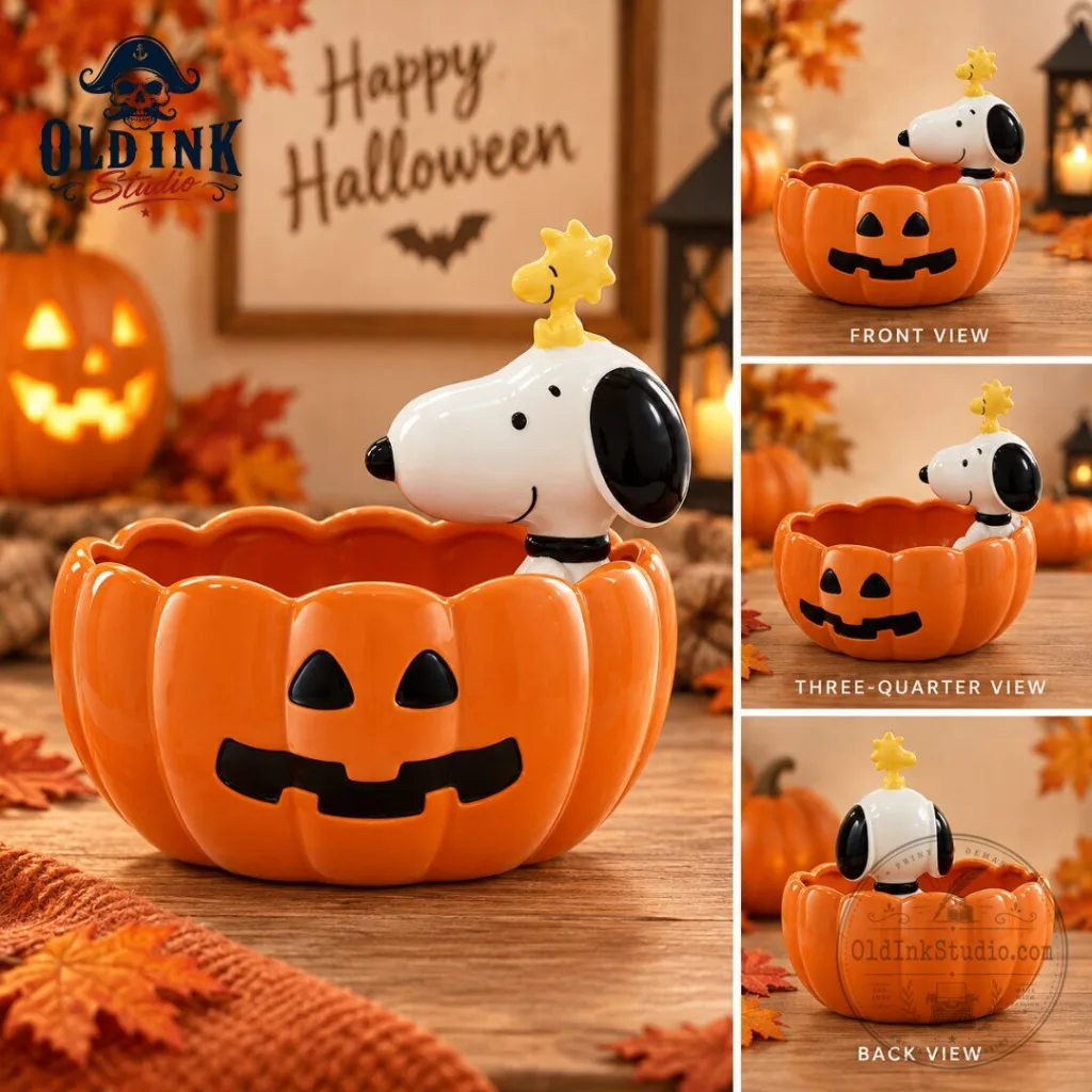 "Top 2026 Halloween Essentials: Snoopy Candy Bowl and Funny Tee" 22 Peanuts Snoopy x Woodstock Halloween Pumpkin Candy Bowl 2026