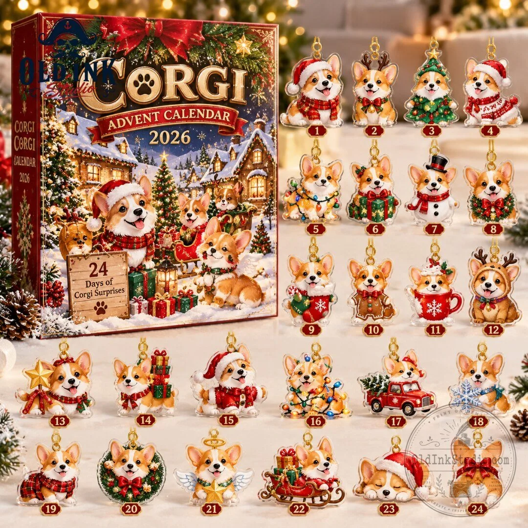 Corgi Christmas Advent Calendar 2026 24 Days of Corgi Surprises x Ornaments