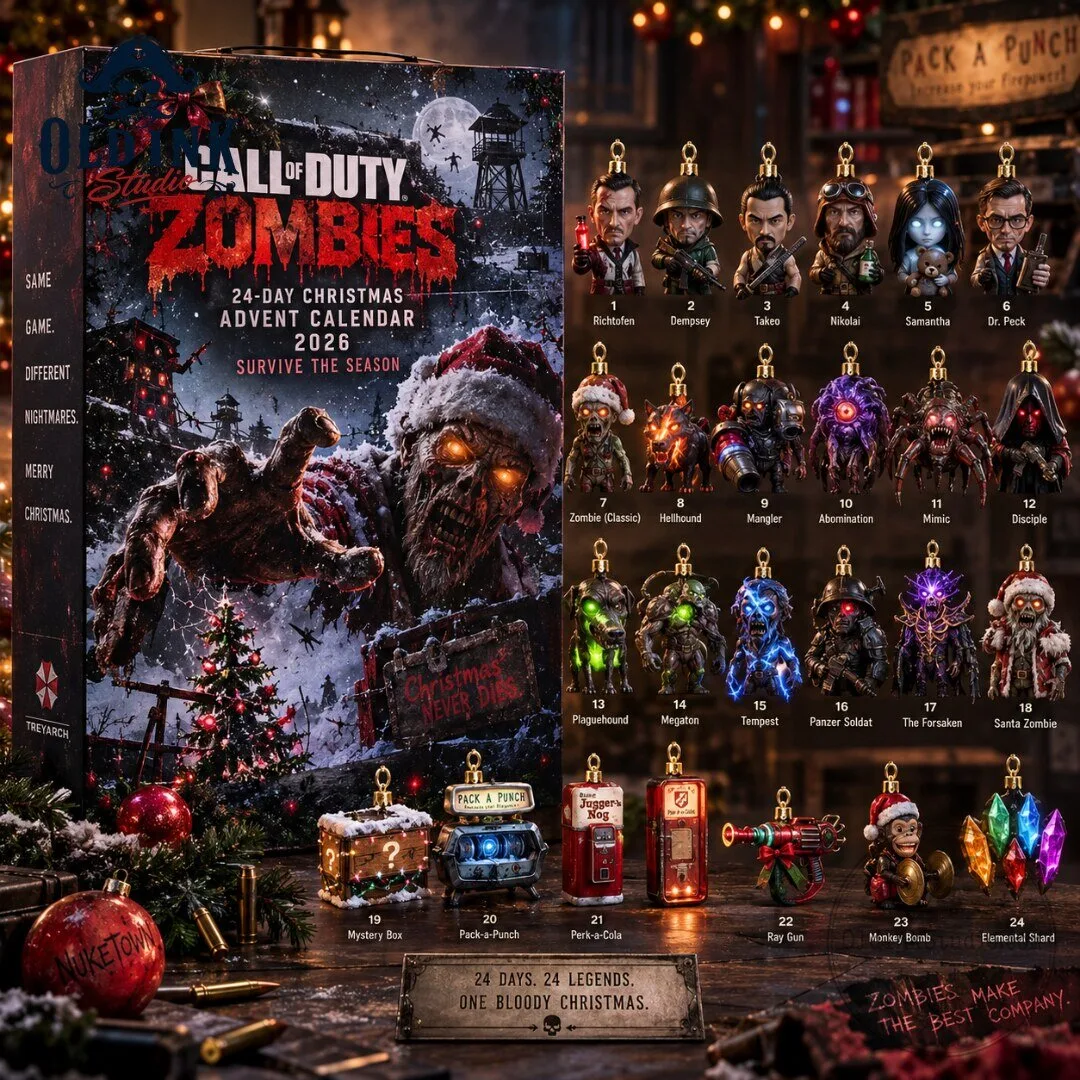 Call of Duty Zombies Christmas Advent Calendar 2026 24 Day Collectible Mini Ornaments Countdown