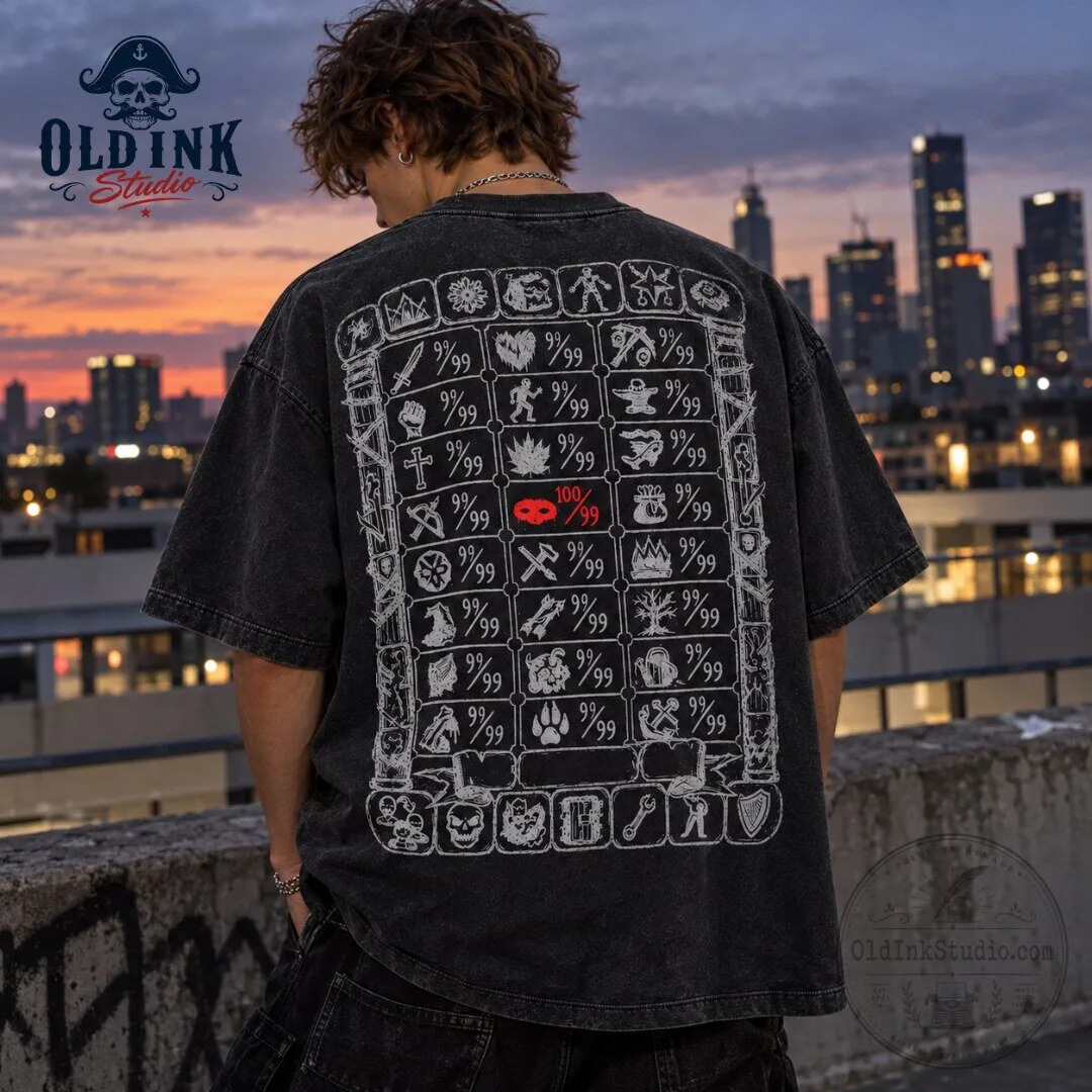 00 Thieves x Old School RuneScape OSRS 100/99 Thieving Skills Graphic T Shirt