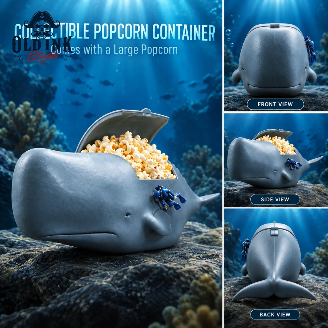 Whalefall Movie Collectible Popcorn Bucket Container 2026