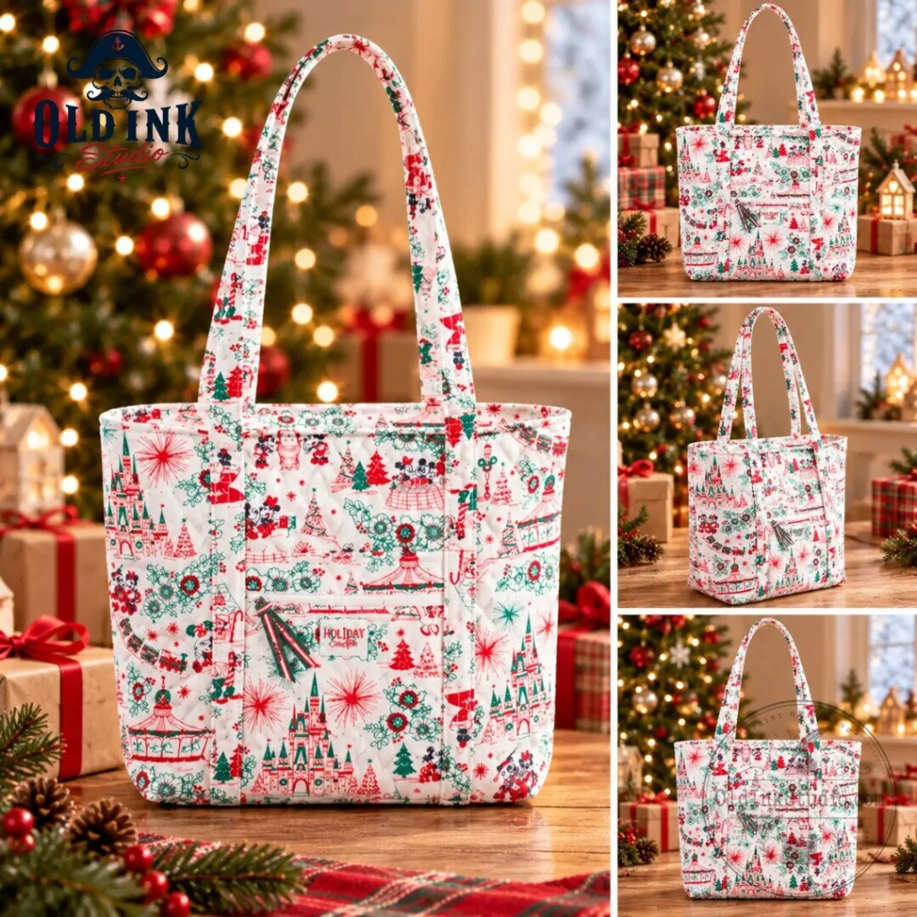"Explore Holiday Magic: Top 2026 Disney and Sylvanian Family Gifts" 5 Disney Parks Mickey Mouse Happy Holidays Canvas Tote Bag 2026