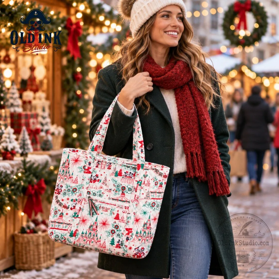 Disney Parks Mickey Mouse Happy Holidays Canvas Tote Bag 2026 4 Disney Parks Mickey Mouse Happy Holidays Canvas Tote Bag 2026