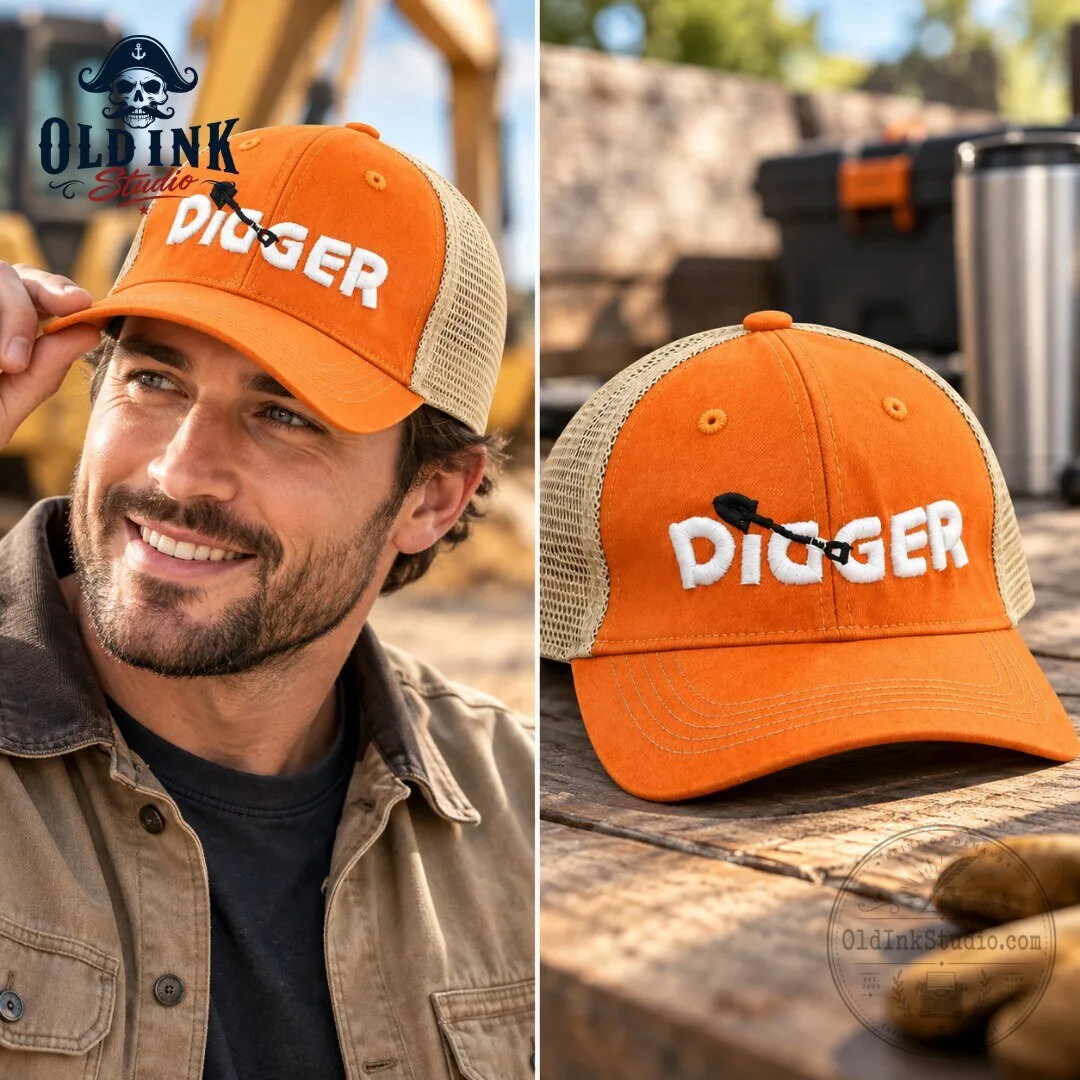 Digger Trucker Hat with Shovel Logo Mesh Back Snapback 2026 5 Digger Trucker Hat with Shovel Logo Mesh Back Snapback 2026