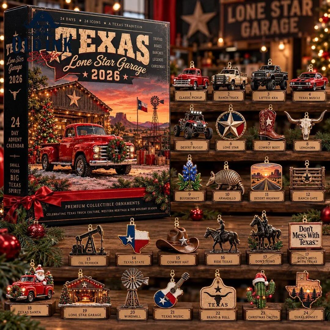 Texas Lone Star Garage Christmas Advent Calendar 2026 24 Collectible Truck x Western Countdown