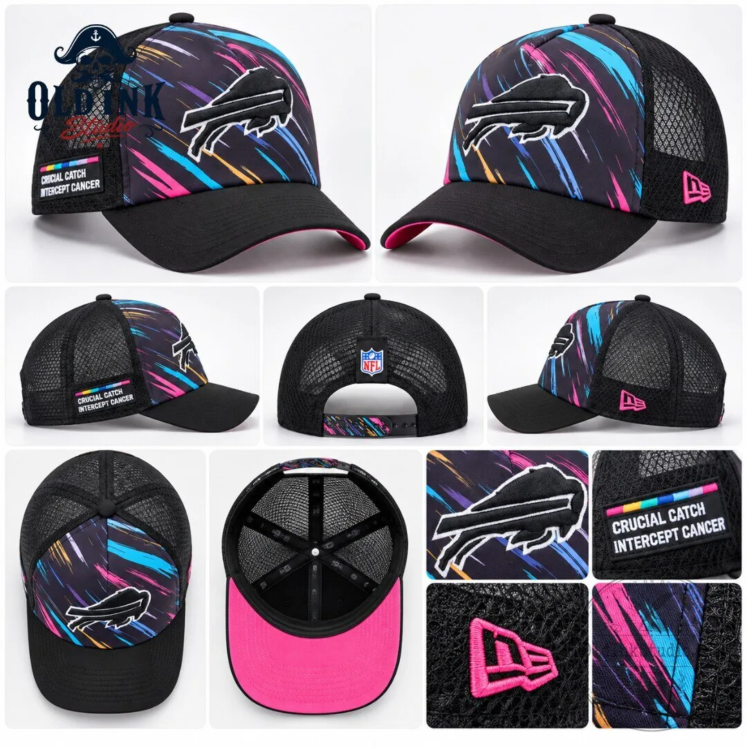 Buffalo Bills New Era 2026 NFL Crucial Catch Intercept Cancer Snapback Hat