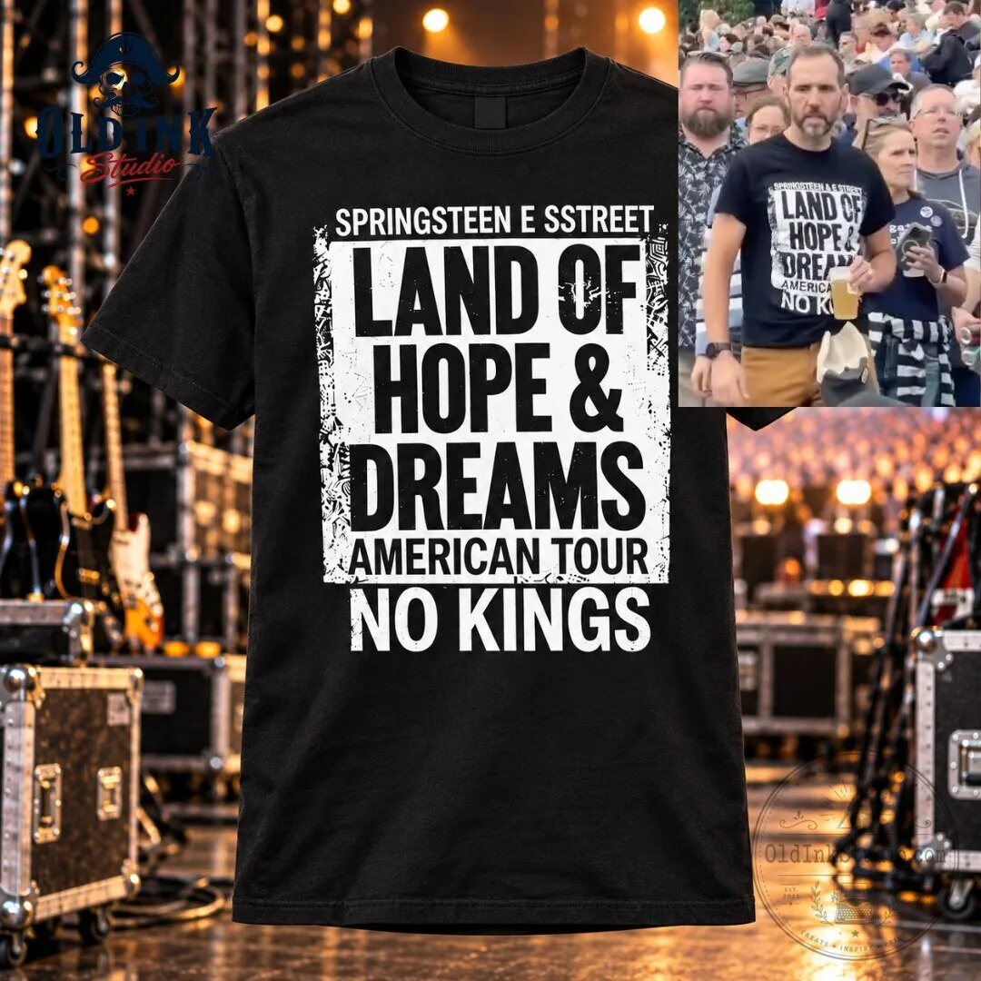 Bruce Springsteen E Street Land of Hope x Dreams American Tour No Kings T Shirt 2026