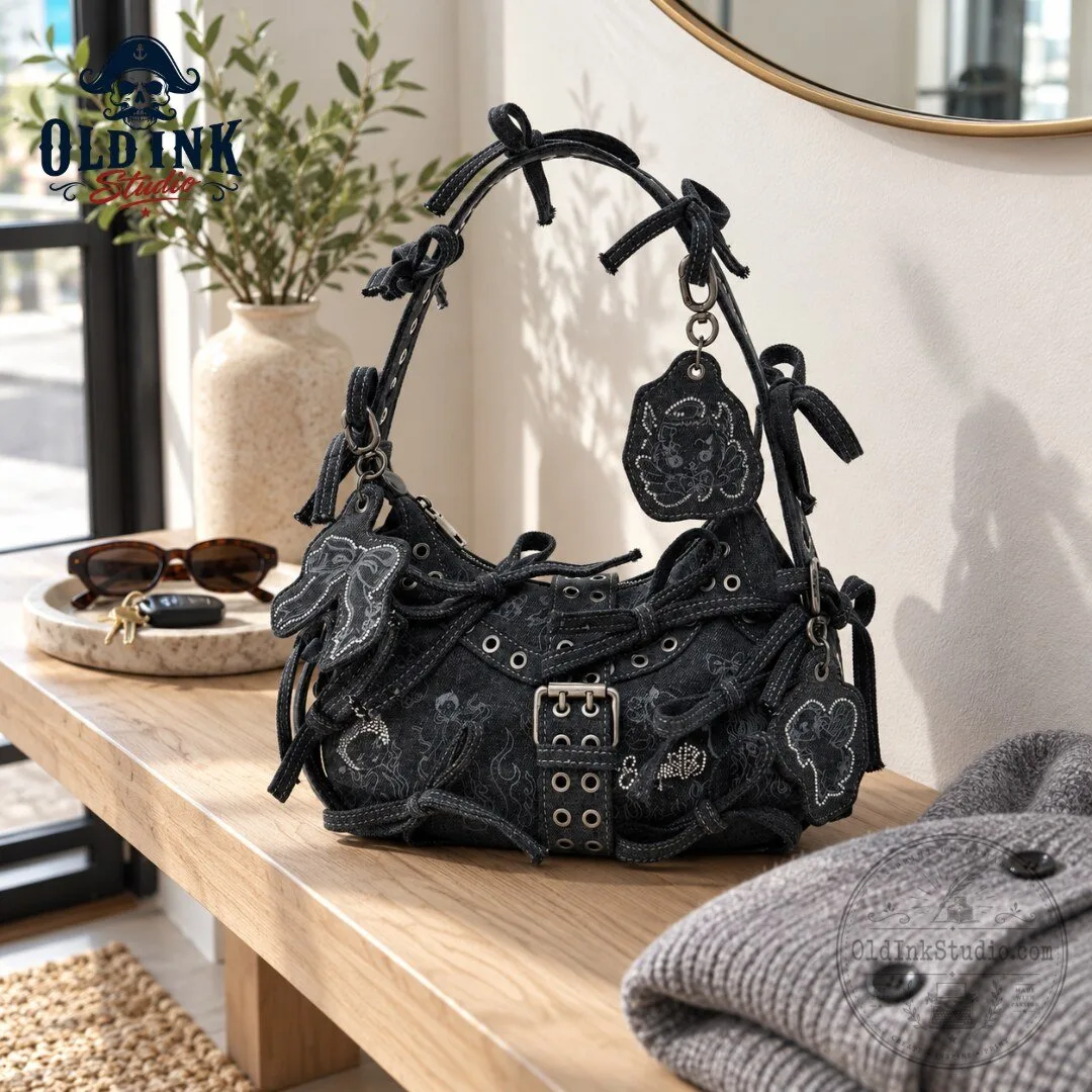 Desigual x Maria Escote Black Denim Y2K Shoulder Bag 2026 6 Desigual x Maria Escote Black Denim Y2K Shoulder Bag 2026