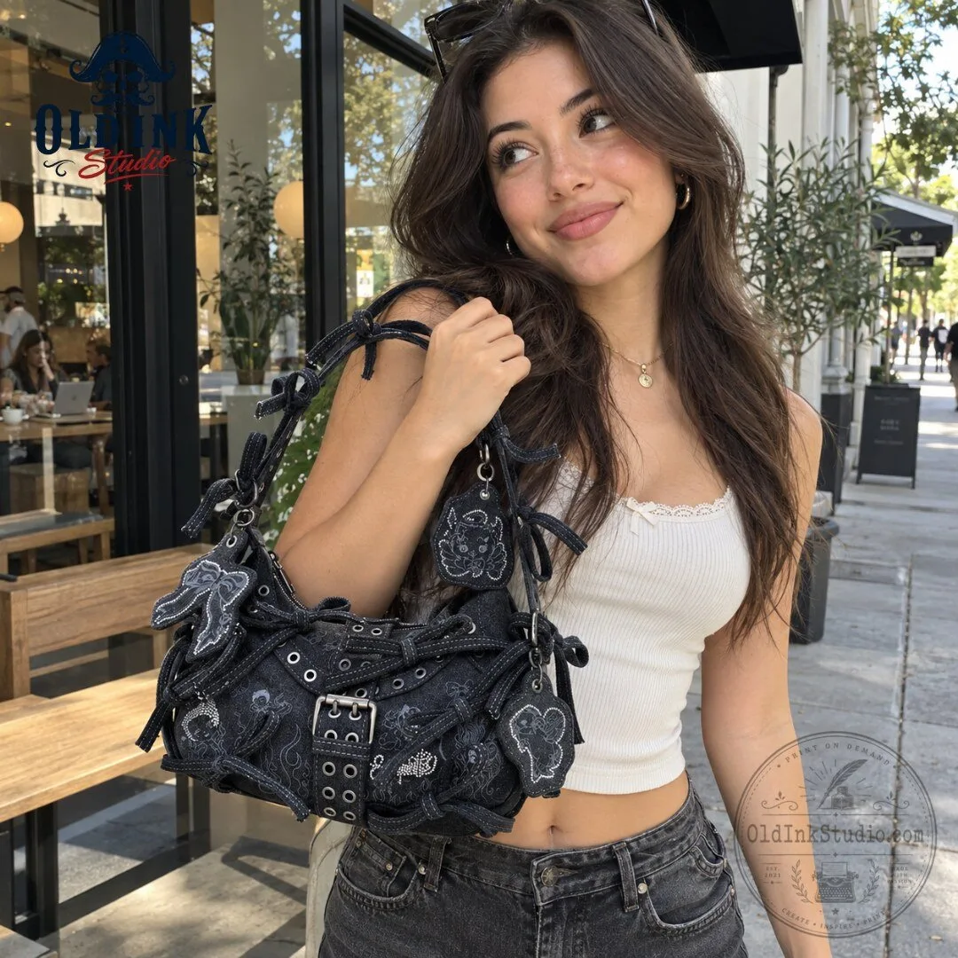 Desigual x Maria Escote Black Denim Y2K Shoulder Bag 2026 7 Desigual x Maria Escote Black Denim Y2K Shoulder Bag 2026