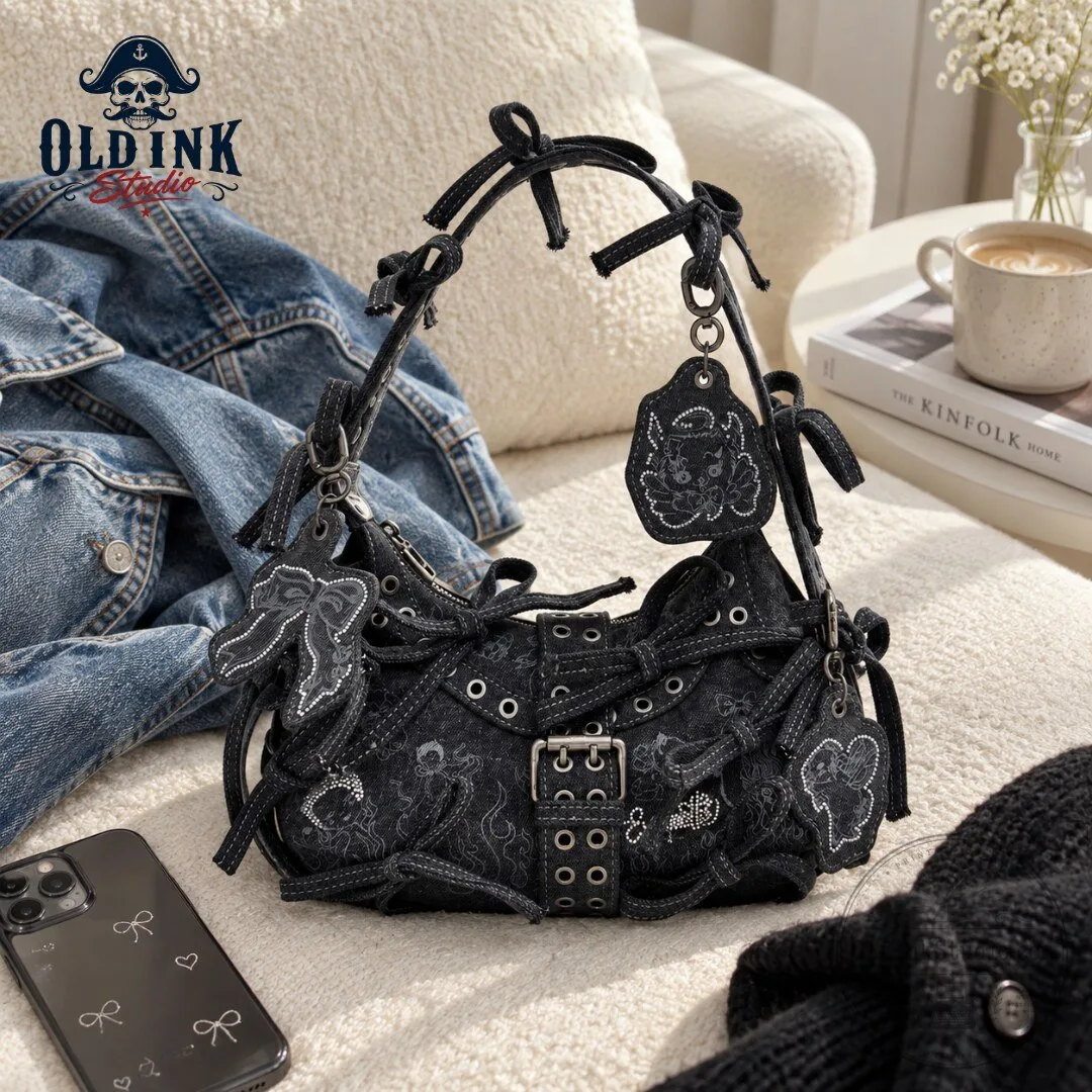 Desigual x Maria Escote Black Denim Y2K Shoulder Bag 2026 8 Desigual x Maria Escote Black Denim Y2K Shoulder Bag 2026