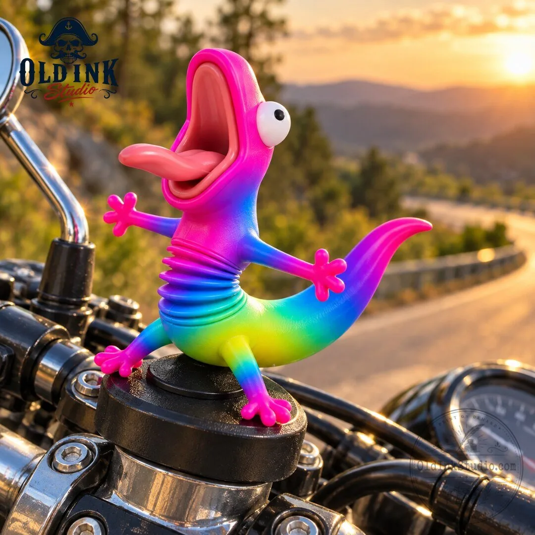 WobblyBuddy Silver Lizard Spring Motorcycle Figurine Cool Ride Buddy 2026 5 WobblyBuddy Silver Lizard Spring Motorcycle Figurine Cool Ride Buddy 2026