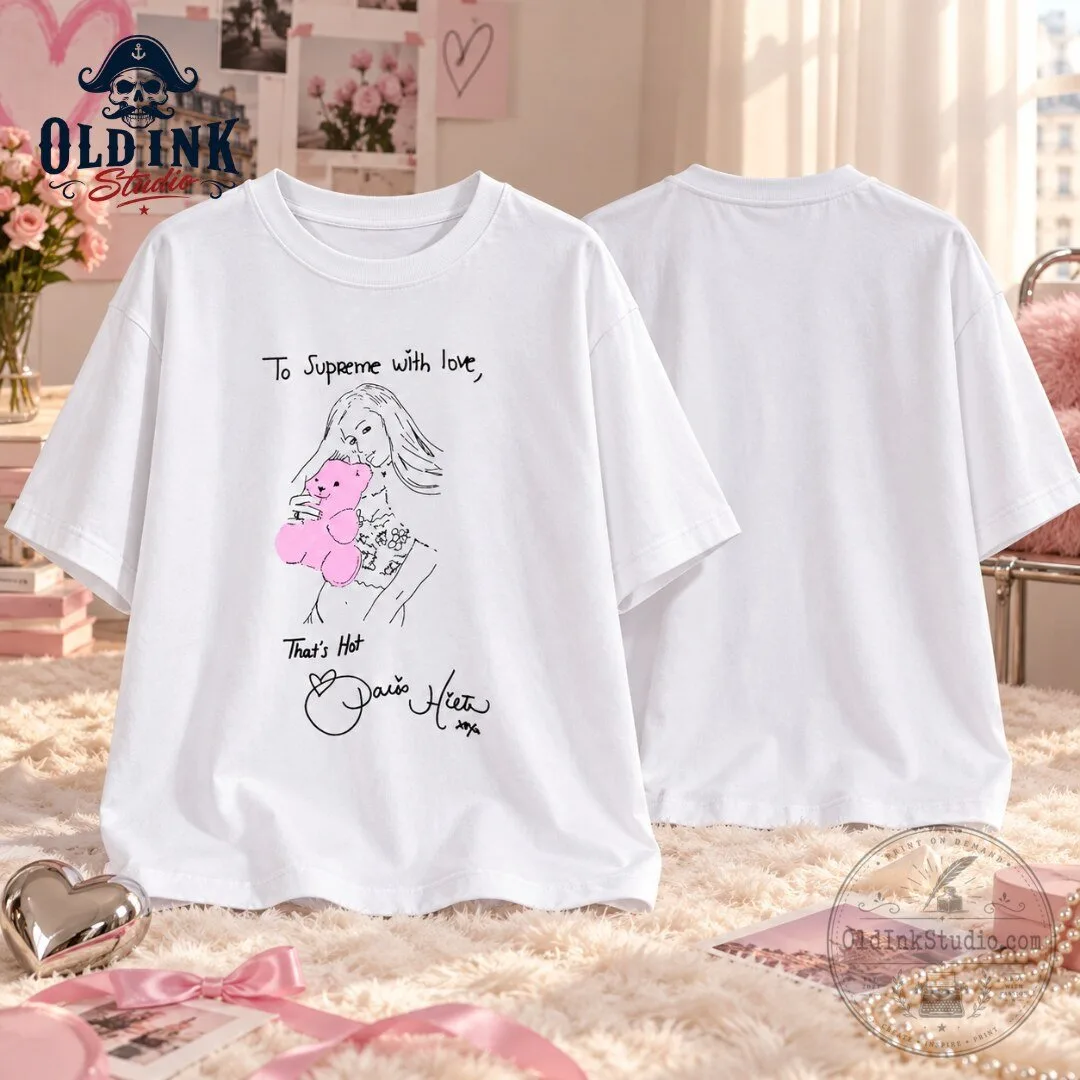 Supreme x Paris Hilton Rob Pruitt Thats Hot Pink Bear White T Shirt 2026