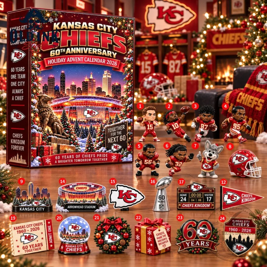 Kansas City Chiefs 60th Anniversary Christmas Advent Calendar 2026