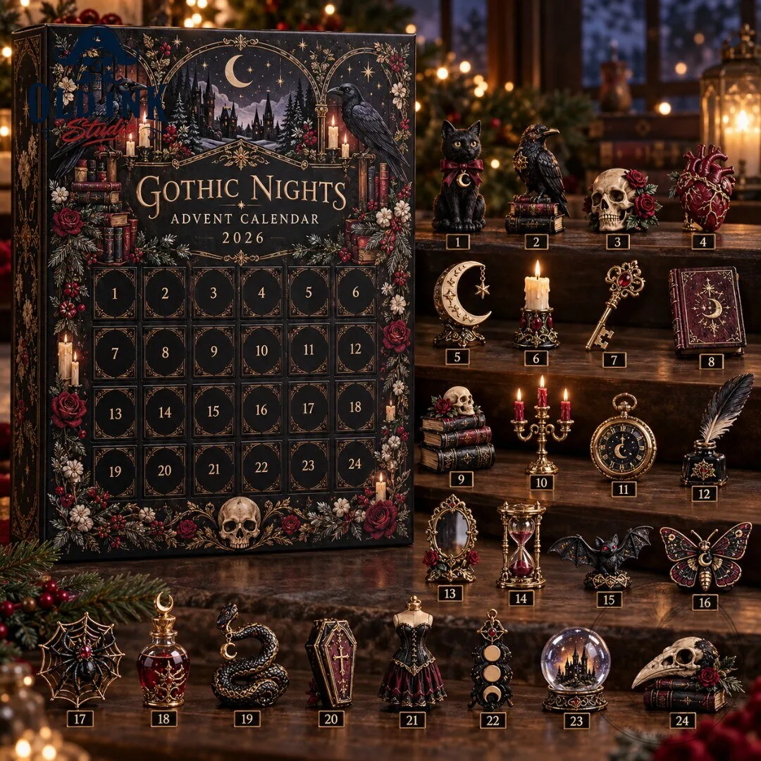 Gothic Nights Christmas Advent Calendar 2026 24 Collectible Spooky Witchy Countdown