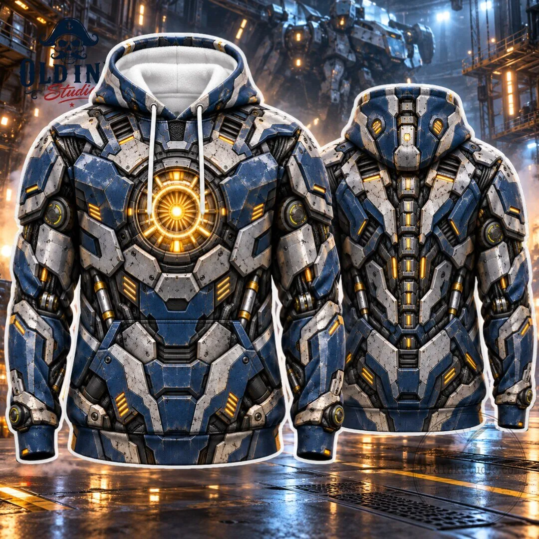 Gipsy Danger Mecha Armor 3D Print Hoodie and Joggers Set 2026