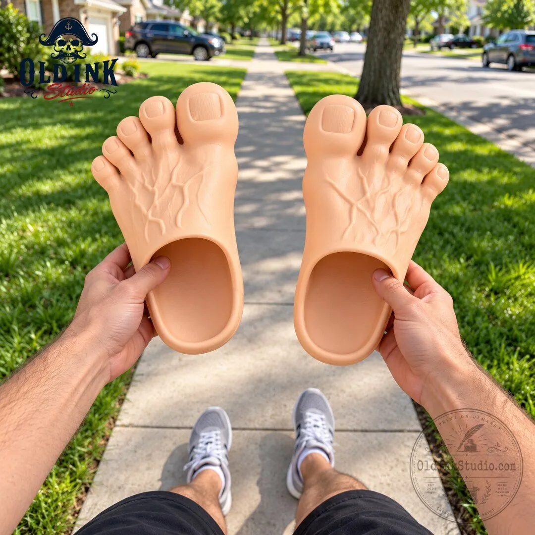 Creepy Bare Human Feet Slippers Funny Novelty Shoes 2026