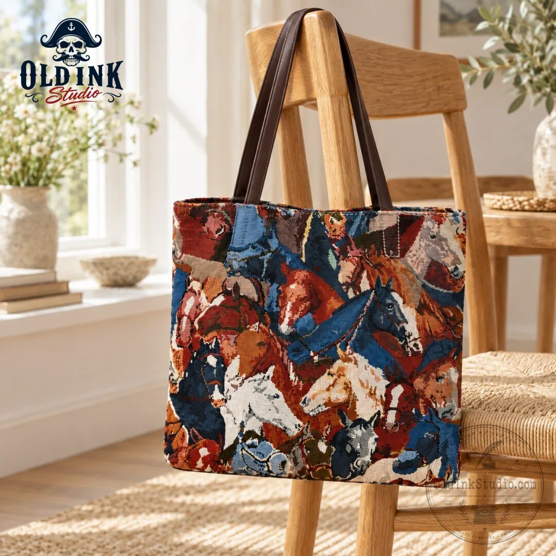 Vintage Equestrian Horse Pattern Gobelin Tapestry Tote Bag 2026 5 Vintage Equestrian Horse Pattern Gobelin Tapestry Tote Bag 2026