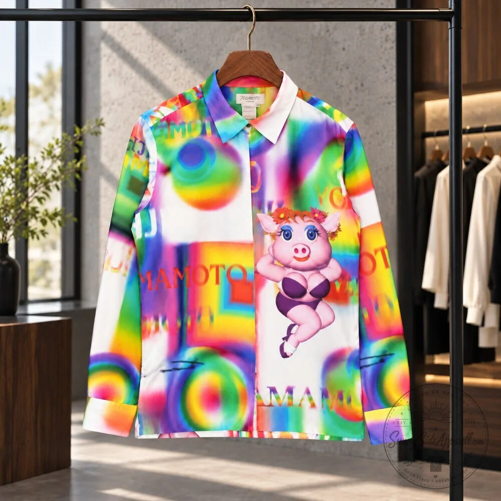 Saeko Tsuemura Yohji Yamamoto Colorful Miss Piggy Graphic Long Sleeve Shirt 2026 6 Saeko Tsuemura Yohji Yamamoto Colorful Miss Piggy Graphic Long Sleeve Shirt 2026