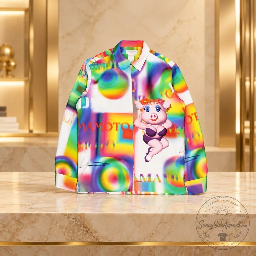 Saeko Tsuemura Yohji Yamamoto Colorful Miss Piggy Graphic Long Sleeve Shirt 2026 7 Saeko Tsuemura Yohji Yamamoto Colorful Miss Piggy Graphic Long Sleeve Shirt 2026