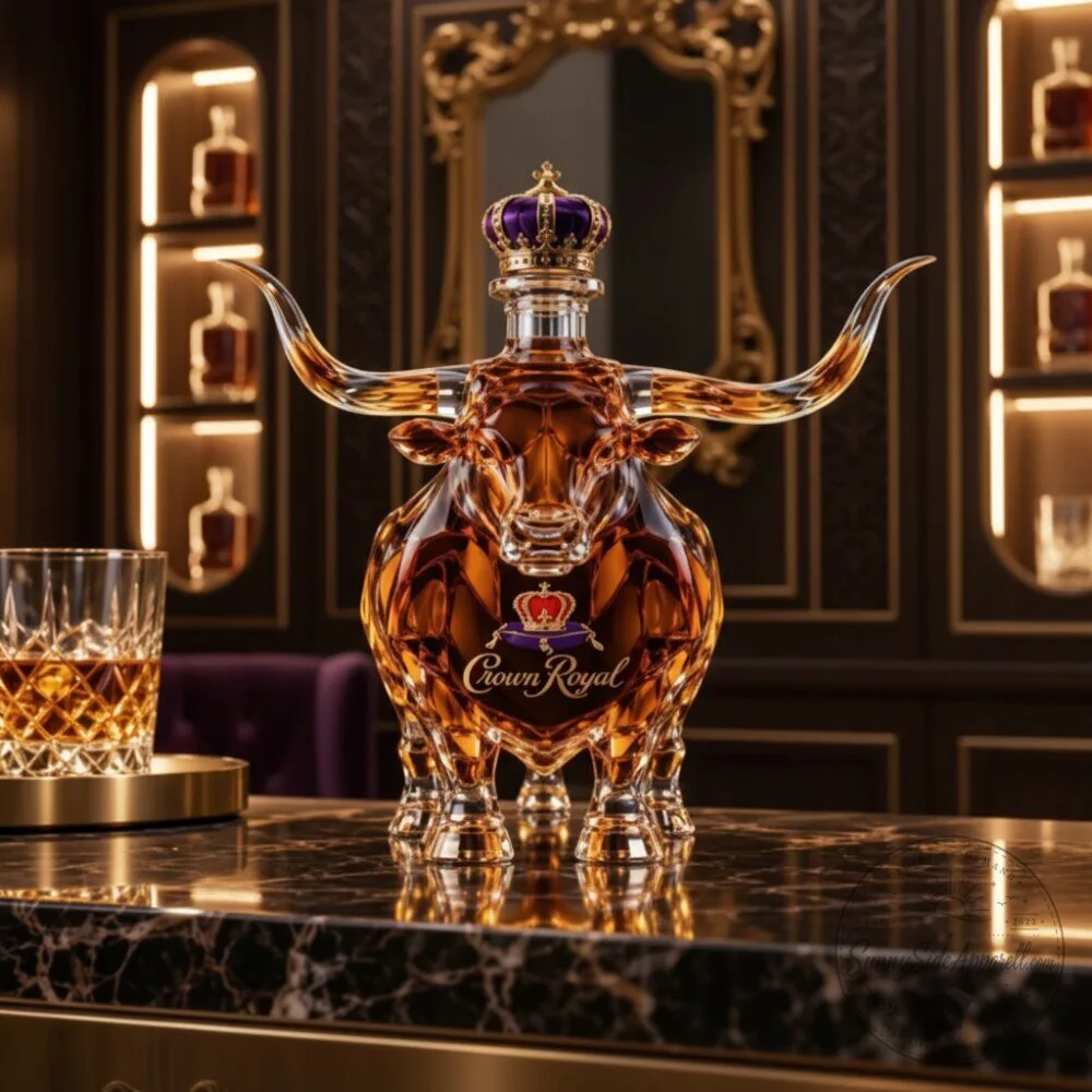 Crown Royal Texas Longhorn Bull Shaped Whiskey Decanter 2026 6 Crown Royal Texas Longhorn Bull Shaped Whiskey Decanter 2026