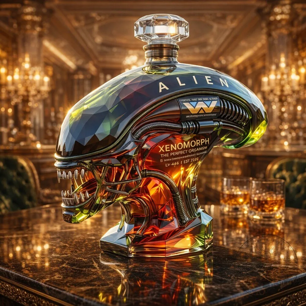 Alien Xenomorph Head Shaped Whiskey Decanter 2026