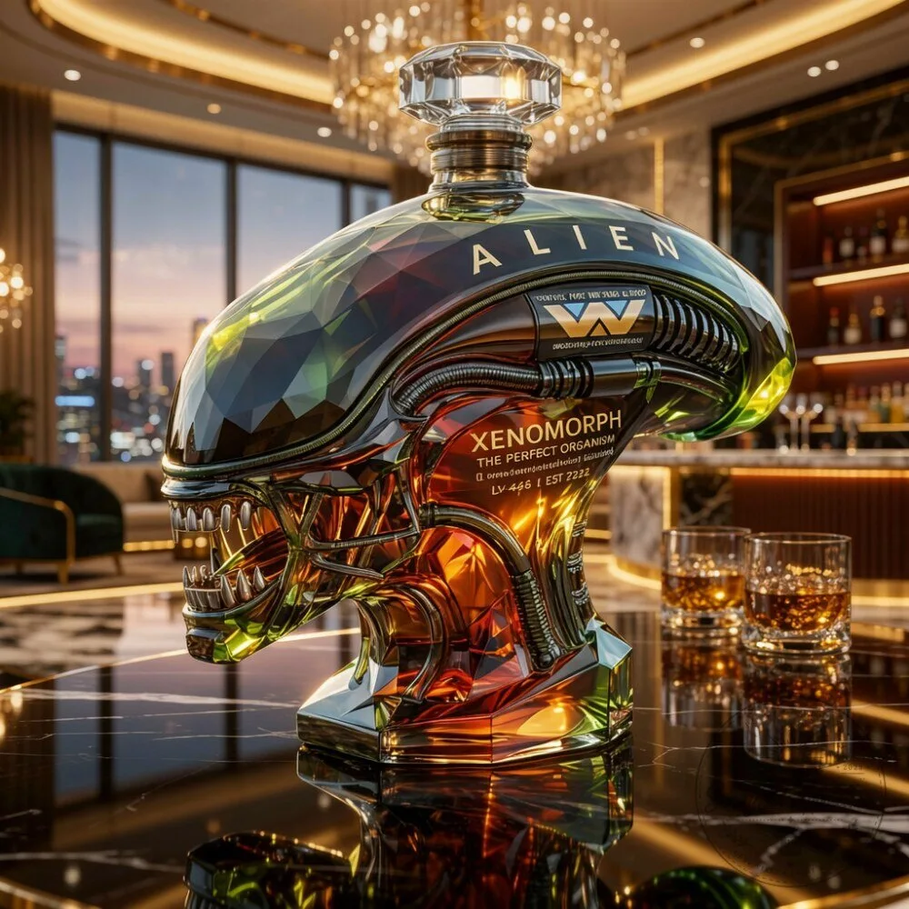 Alien Xenomorph Head Shaped Whiskey Decanter 2026 6 Alien Xenomorph Head Shaped Whiskey Decanter 2026