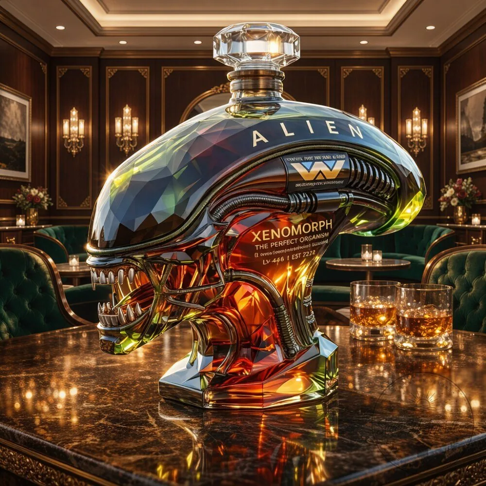 Alien Xenomorph Head Shaped Whiskey Decanter 2026 7 Alien Xenomorph Head Shaped Whiskey Decanter 2026