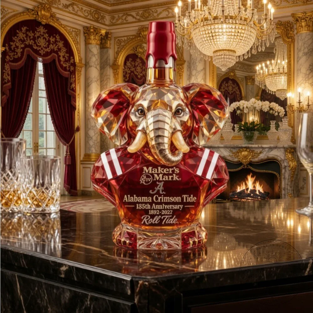 Alabama Crimson Tide 135th Anniversary 1892–2027 Elephant Whiskey Decanter 2026 5 Alabama Crimson Tide 135th Anniversary 1892–2027 Elephant Whiskey Decanter 2026