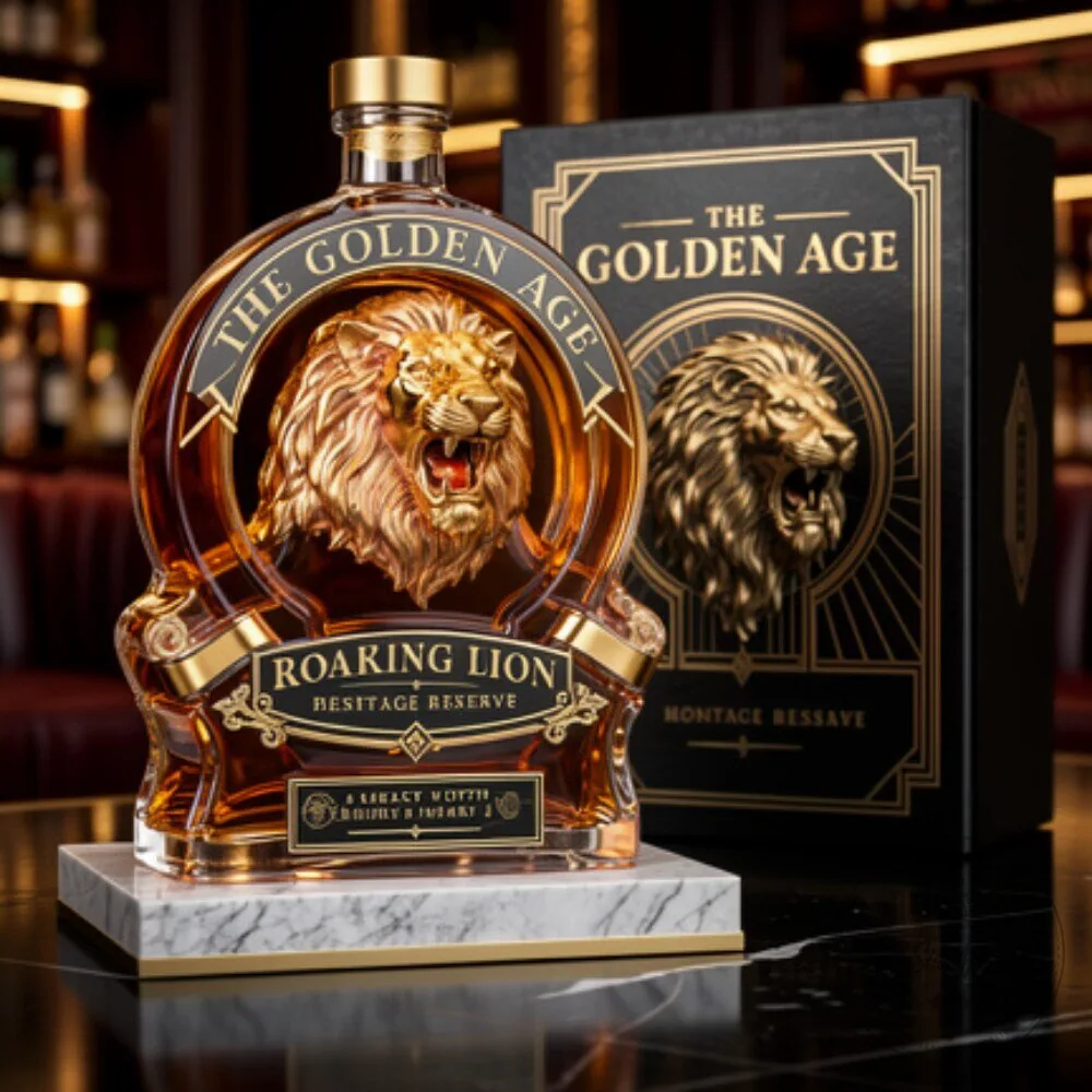 The Golden Age Roaring Lion Heritage Reserve Glass Whiskey Decanter 2026
